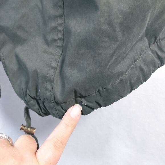 Asos Army Green Utility Jacket Quilted Liner Sherpa lined Hood Size 2 - Picture 8 of 13